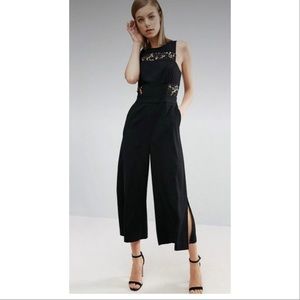 ASOS Black Jumpsuit with Lace Detail